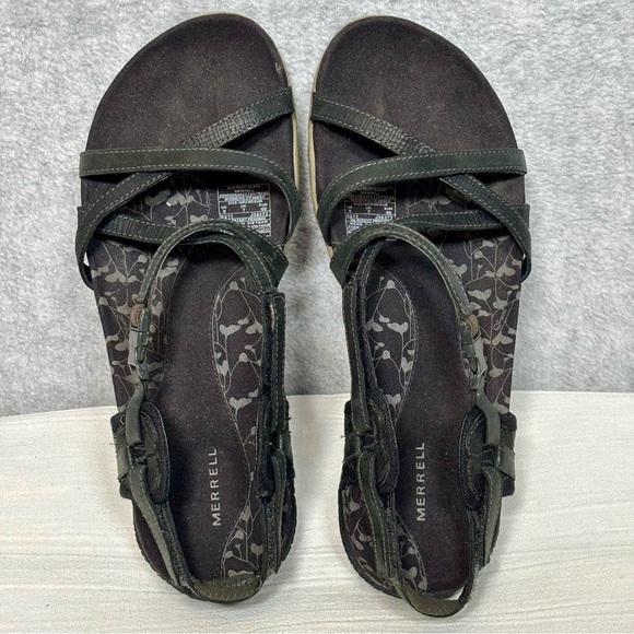 Merrell San Remo Strappy Leather Outdoors Sandals-Black-Women Size 9 - Picture 12 of 12